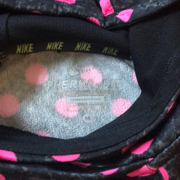 Girls M Nike thermafit black gray pink sweatshirt - Picture 4 of 5